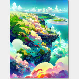 Fantasy Cliffs Posters and Art